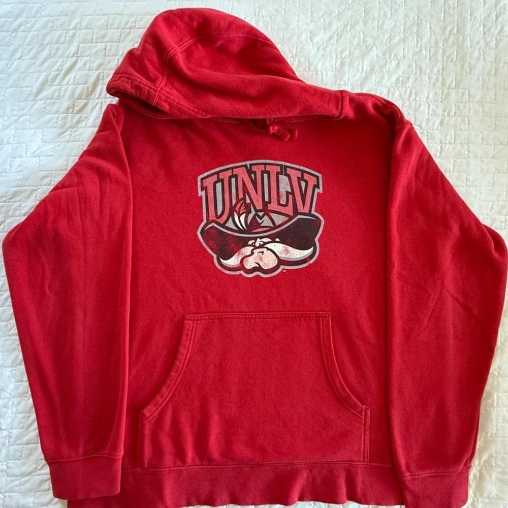 Fanatics UNLV Rebels Hey Reb Mascot Pullover Hoodie Red Mens XL NCAA Collegiate